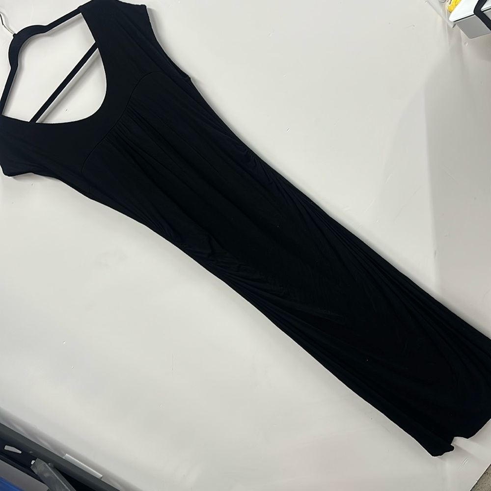 Nom black maxi maternity dress L